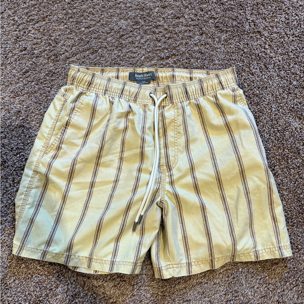 Cotton On Beige and Brown Striped Board Shorts